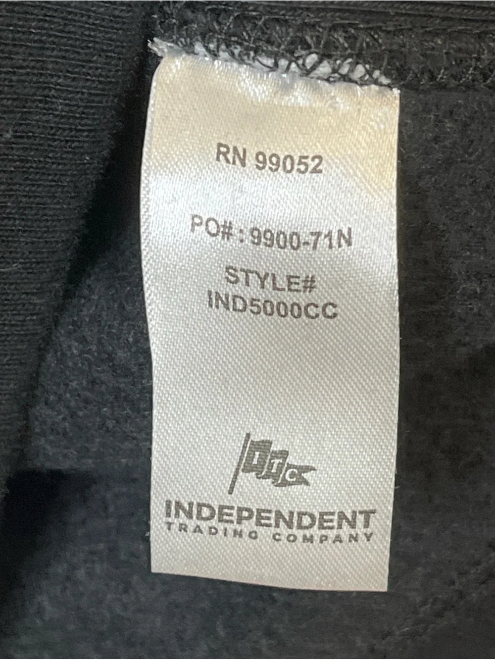 Y2K Independent Trading Company Fit Long Sleeve Shirt Men Black Crew Neck  M